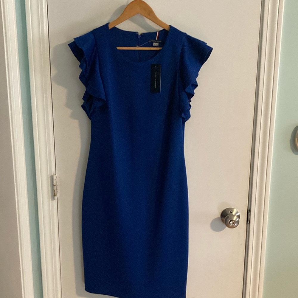 Tommy Hilfiger Royal Blue Ruffle Dress
